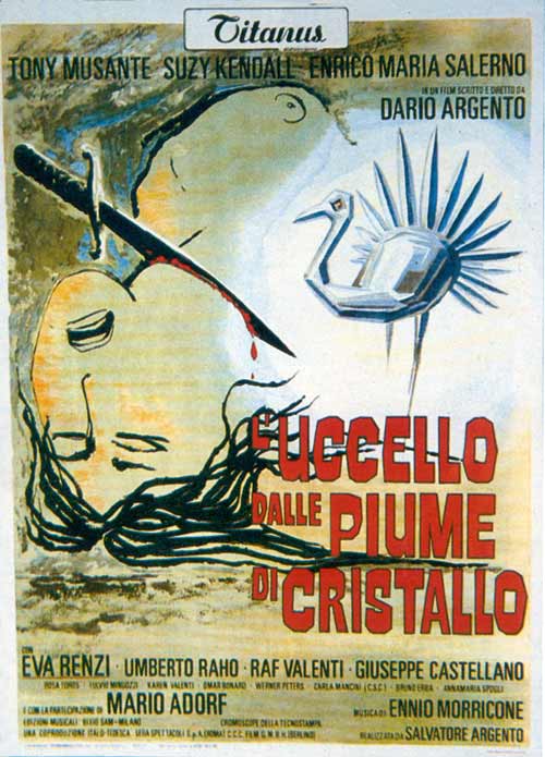 l'uccello dalle piume di cristallo locandina film 1970