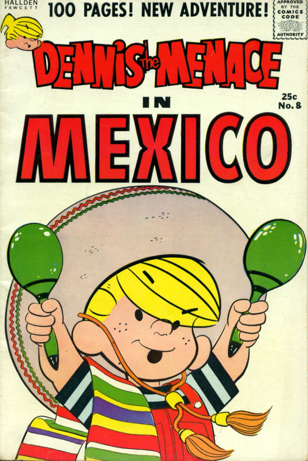 Dennis the Menace in Mexico Winter 1960 Number 8 Comic Book Ronald Bolender